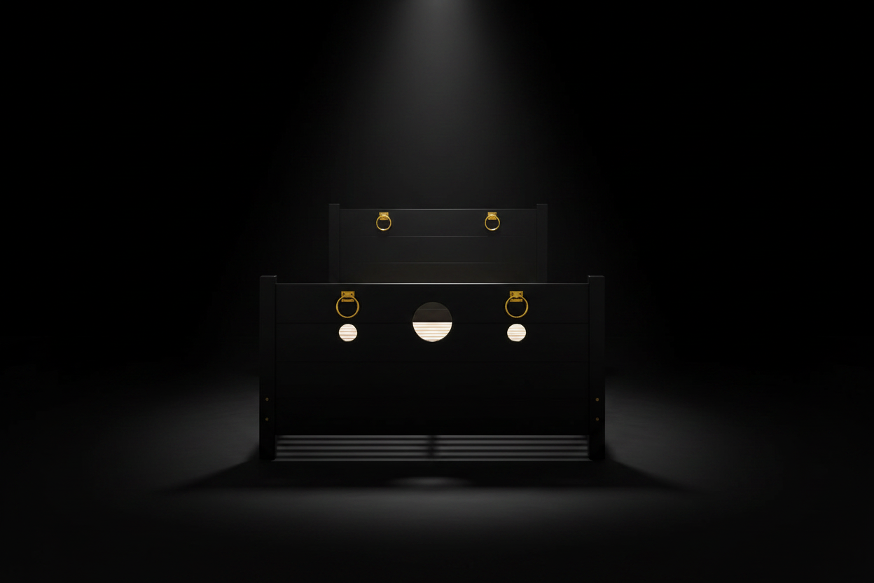 The Sovereign Bed - Minimal Black & Gold