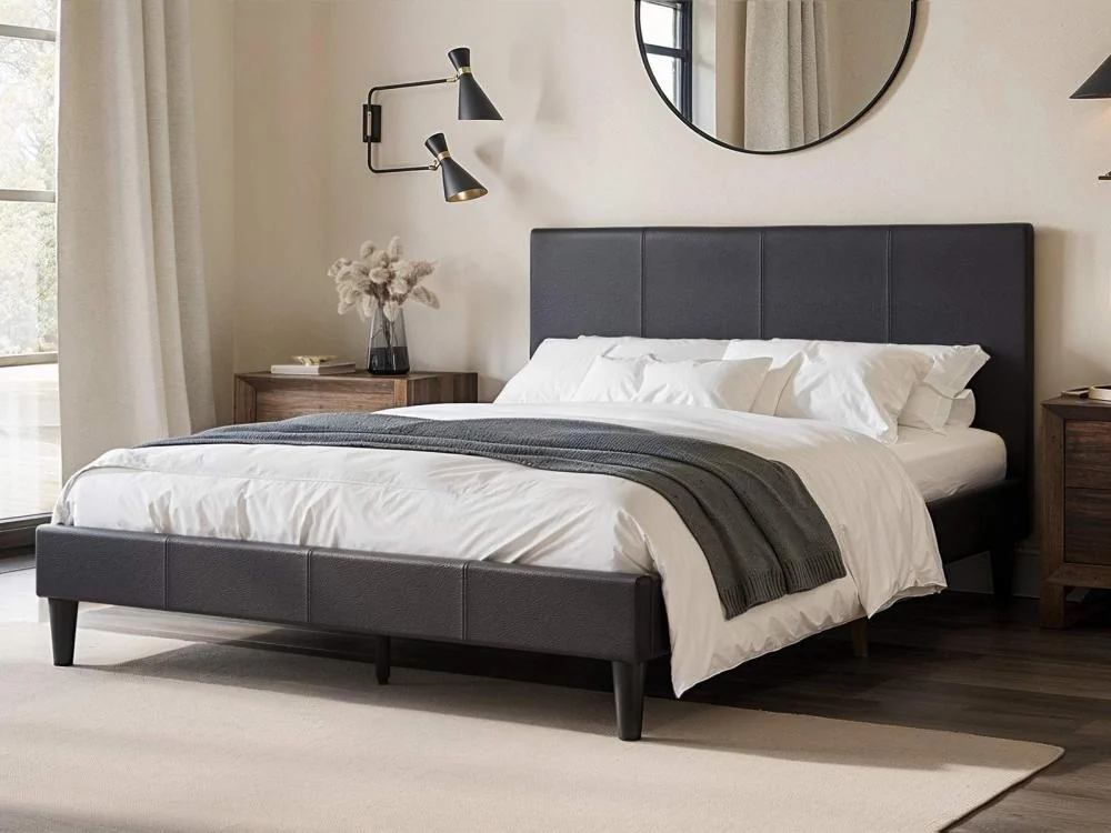 Leto leather bed