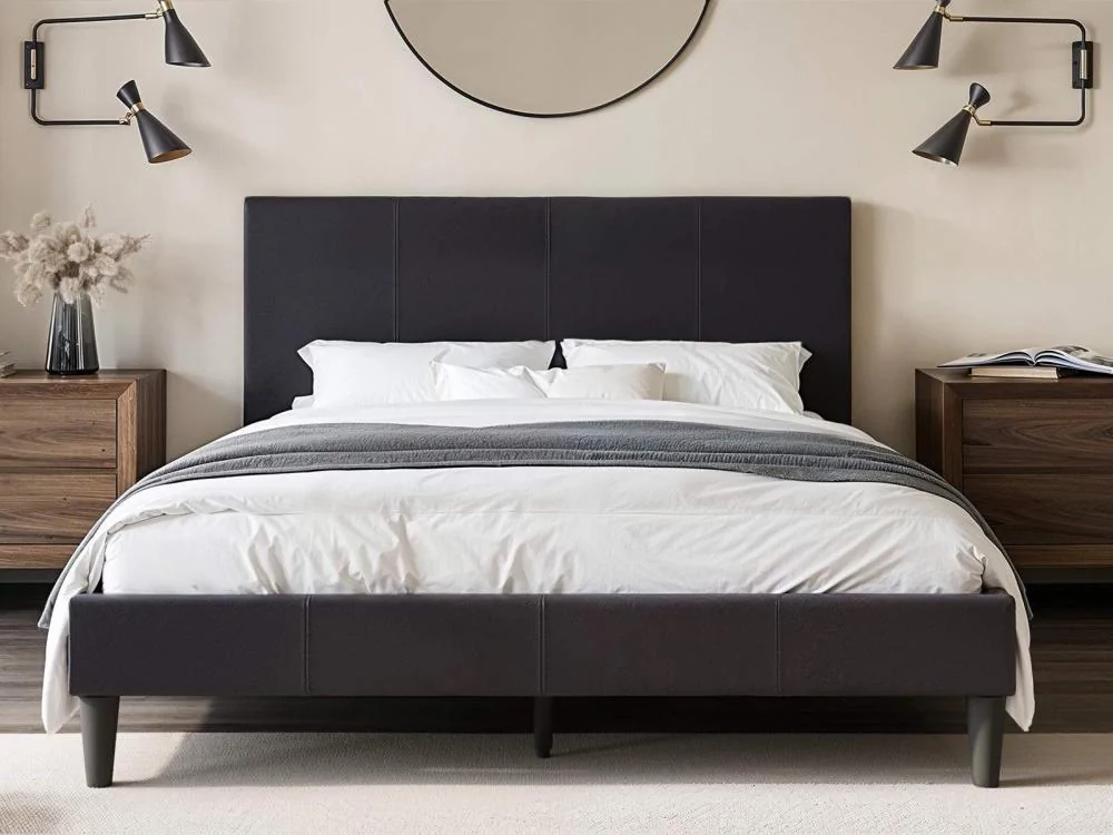 Leather bed frame