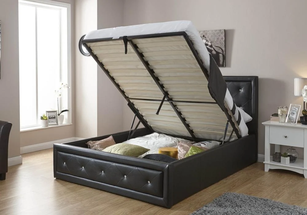 Ottoman leather bed