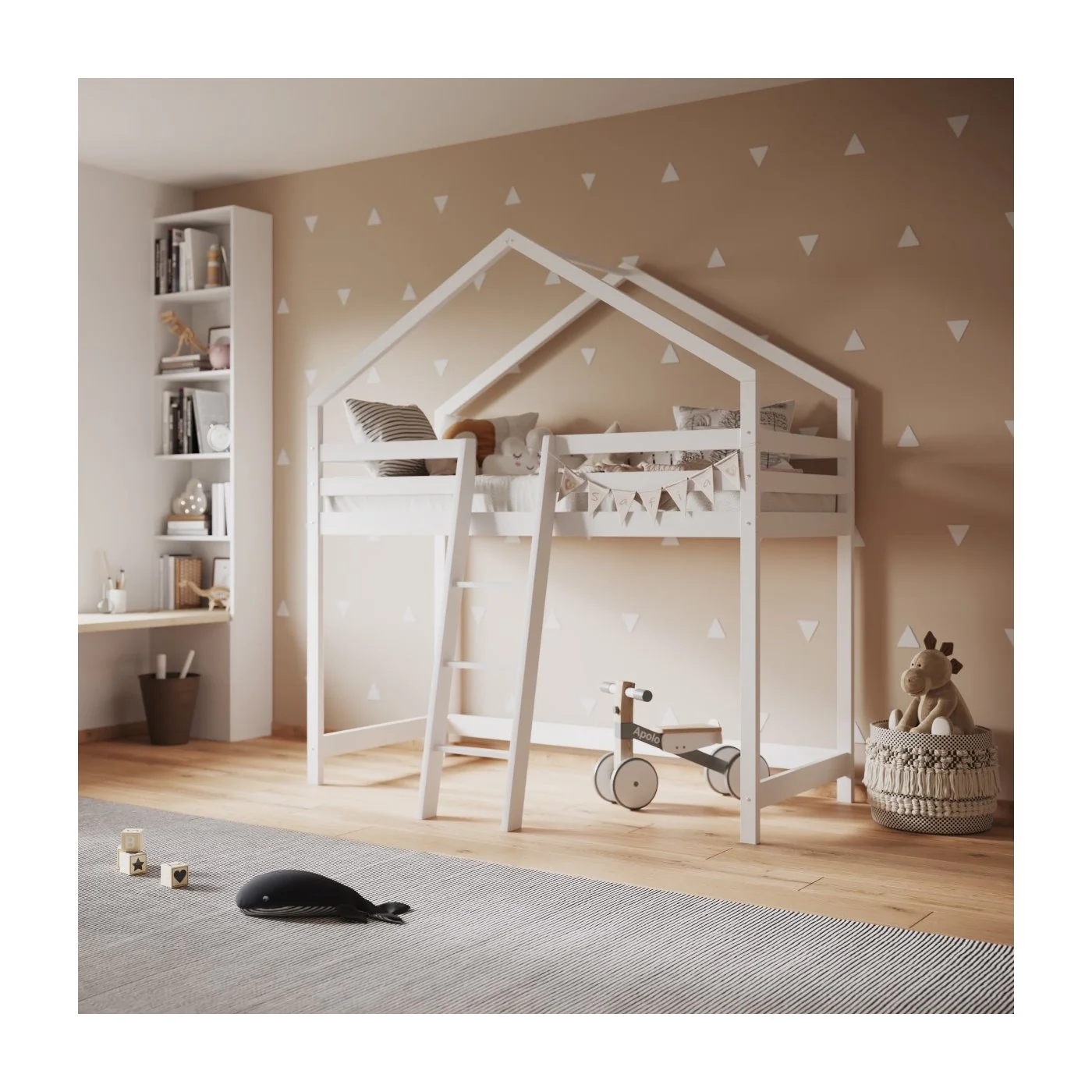Flair Nook House Mid Sleeper Bed White