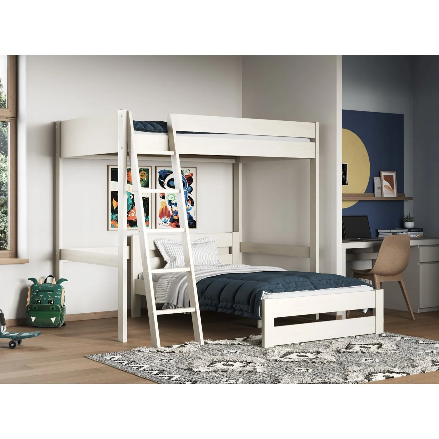 Noomi Tera Small Double High Sleeper With Small Double L Shaped Bed