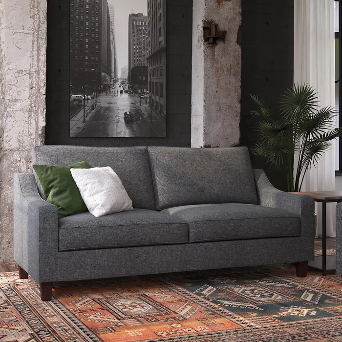 Dorel Luke Sofa Grey Linen view 2