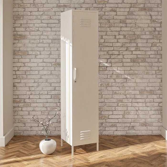 Dorel Mission District S Stor Cabinet SoftWhit Met view 3