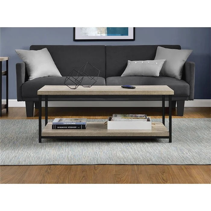 Dorel Elmwood Coffee Table - Distressed Grey Oak view 3