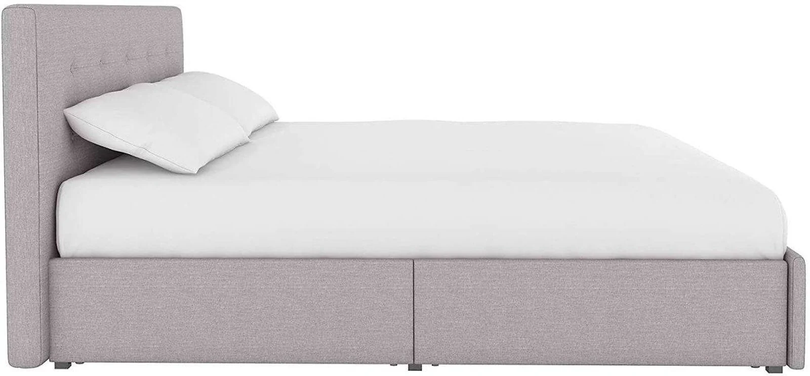 Dorel Rose Upholstered Bed with Storage Grey Linen Double view 6