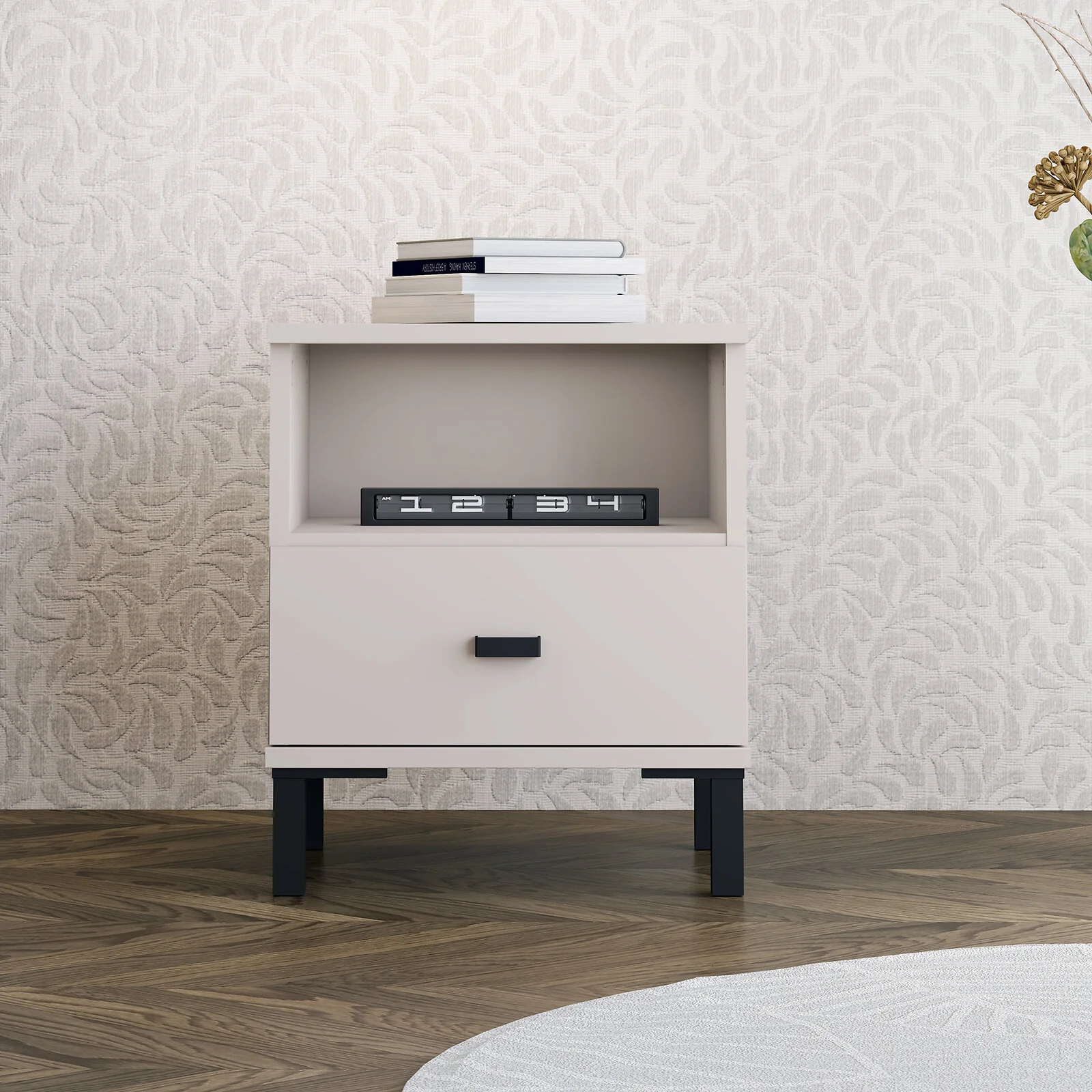 Dorel Salamis Bedside Table Cashmere view 2