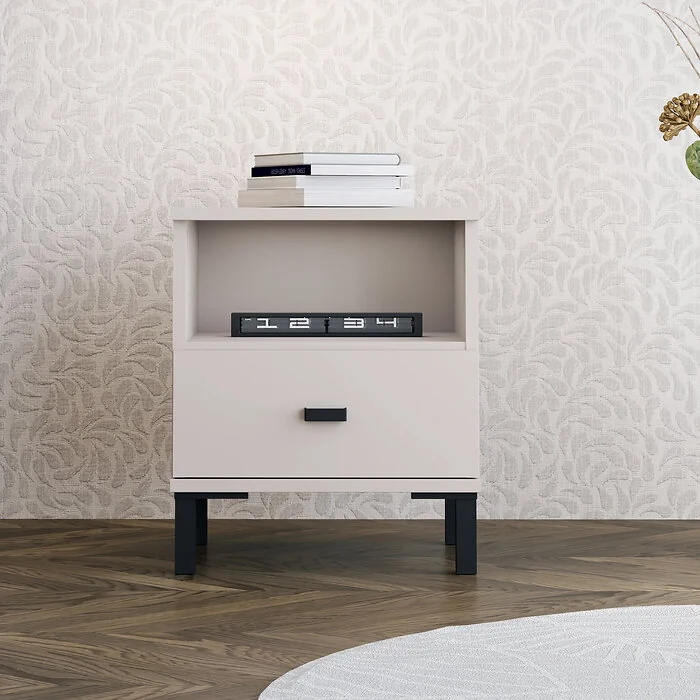 Dorel Salamis Bedside Table Cashmere view 2