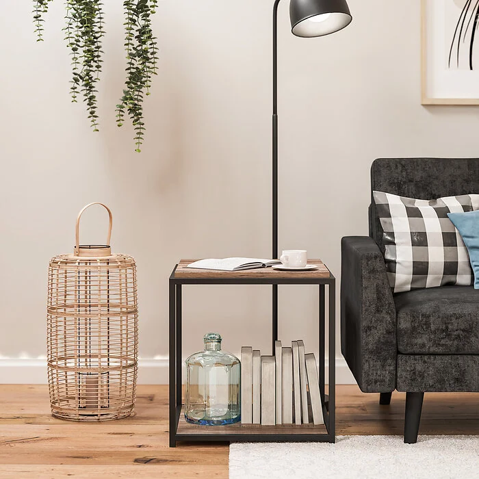Dorel Quincy End Table Weathered Oak view 4