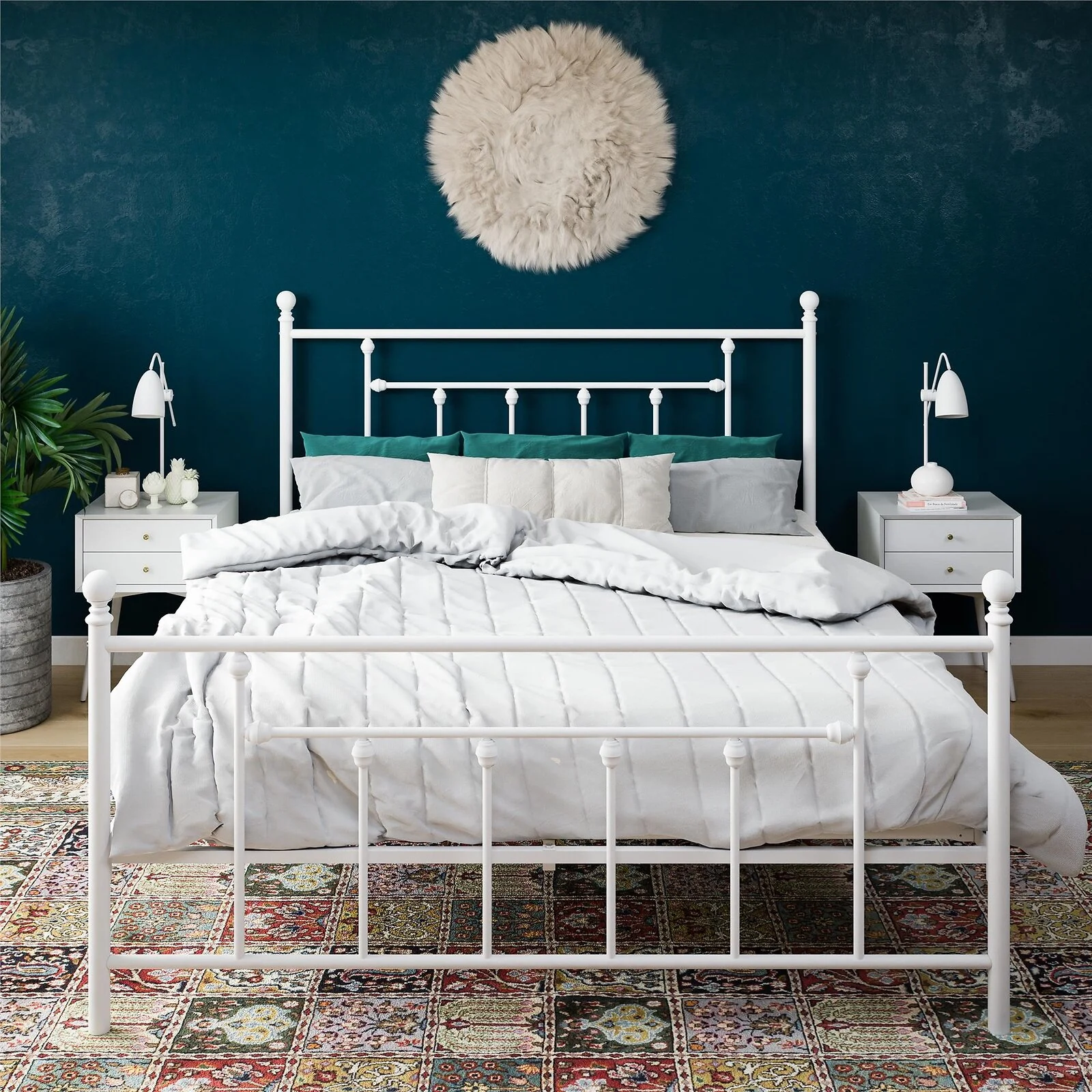 Dorel Manila Metal Bed view 3