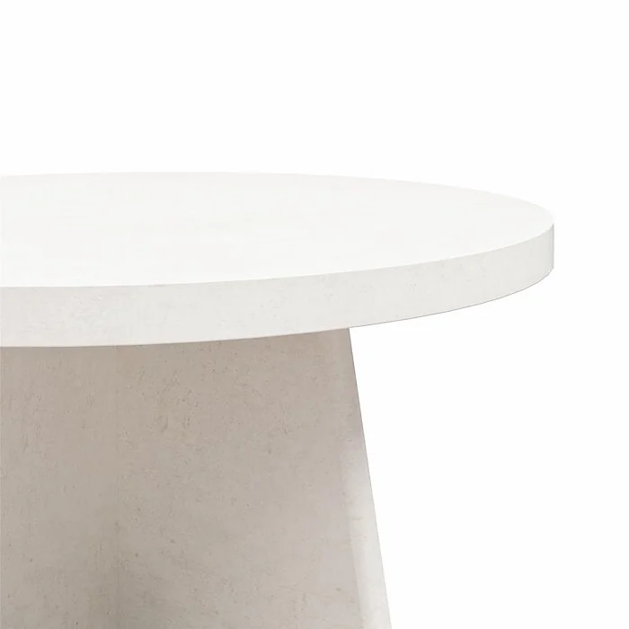 Dorel Liam Round Coffee Table Plaster view 6