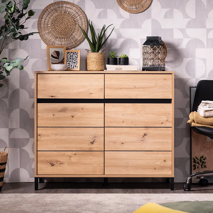 Dorel MARRON Cabinet 106 OakBlack view 2