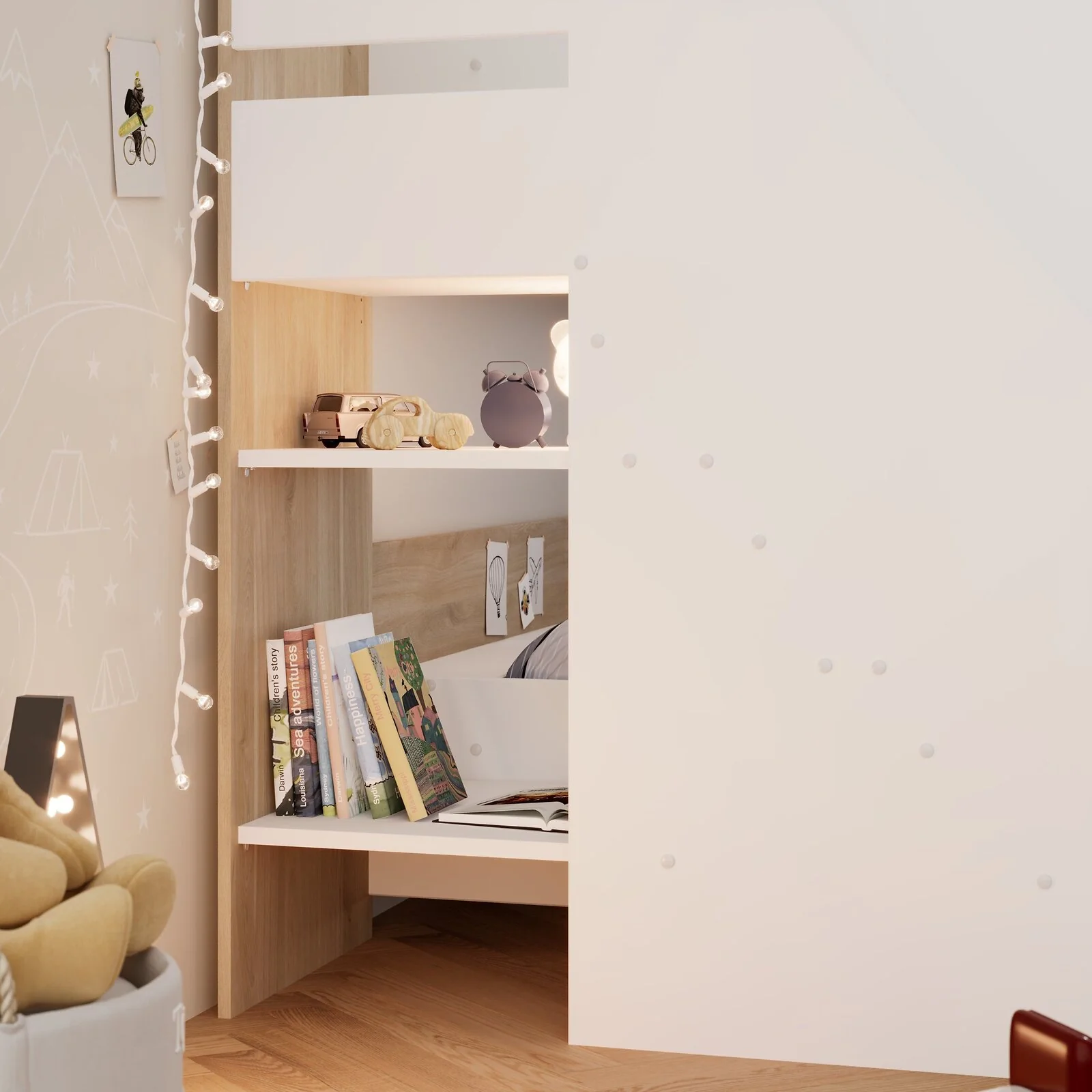 Kids Avenue Andrea Bunkbed White & Oak – view 6
