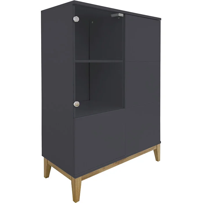 Dorel Pelle Highboard 1GD2WD GreyWotan Oak