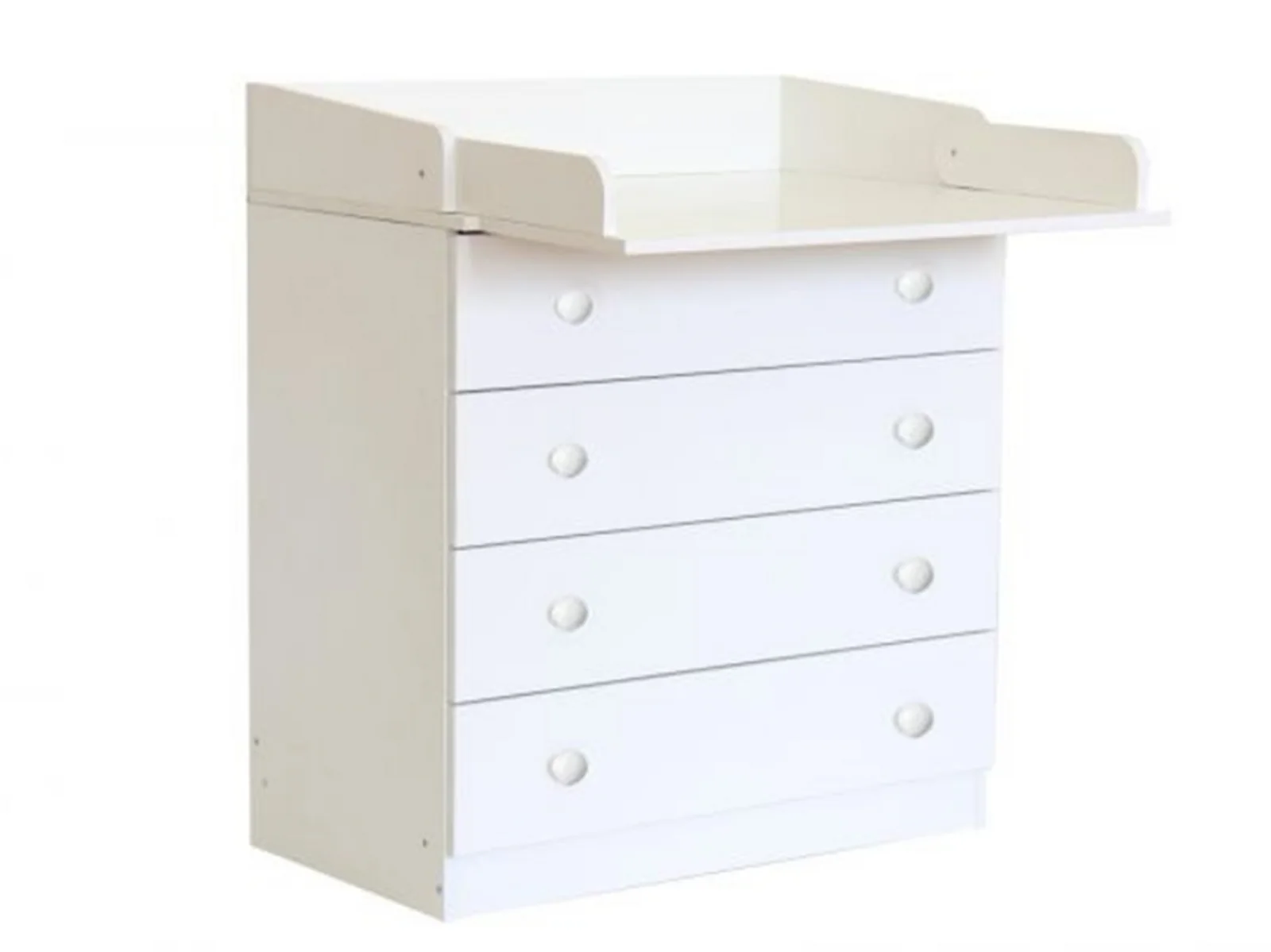 Kidsaw Kudl Kids 4 Drawer Changing Unit with Removable Board White – view 3
