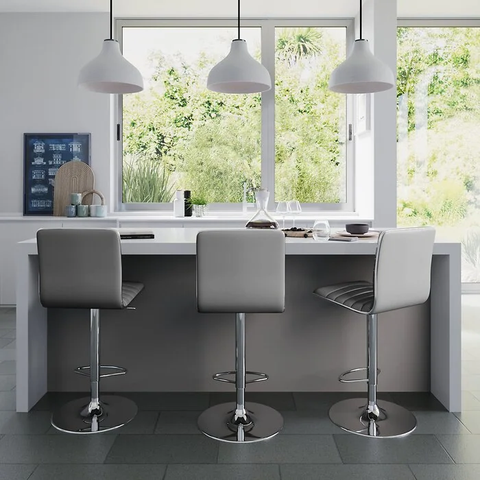Dorel Colby Adjustable Barstool in Pu Black