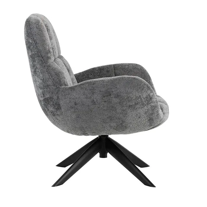 Dorel Glenfield Armchair with Swivel Function Grey Chenille view 6
