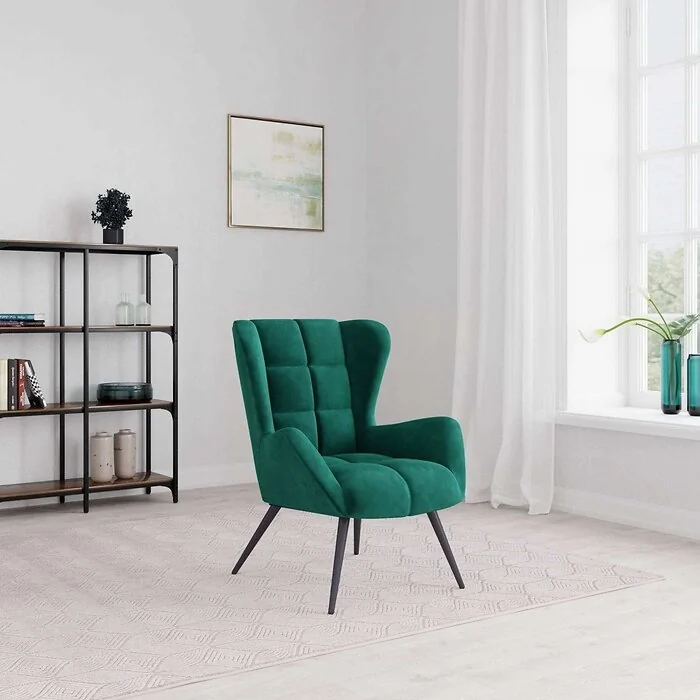 Alphason Dalton Chair in Grey Velvet view 5