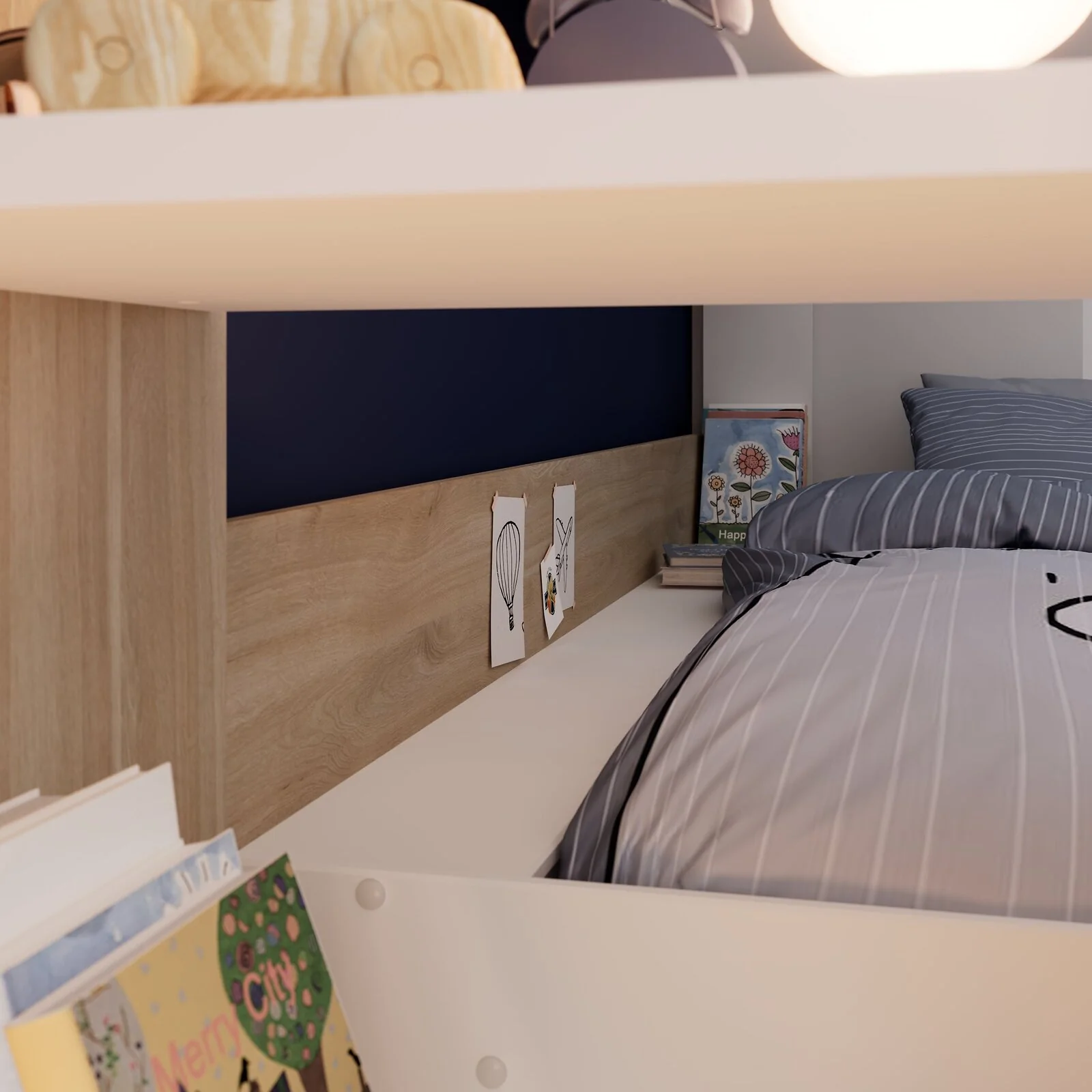 Kids Avenue Andrea Bunkbed White & Oak – view 3