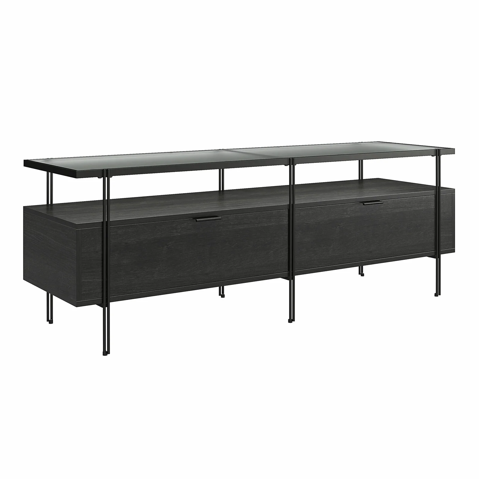 Dorel Wainwright TV Stand 60in Black Oak