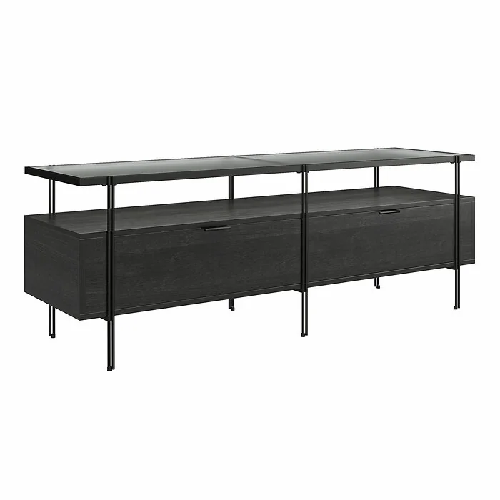 Dorel Wainwright TV Stand 60in Black Oak