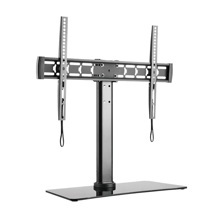 Dorel TV Stand with Tilt and Swivel Table Top in Black