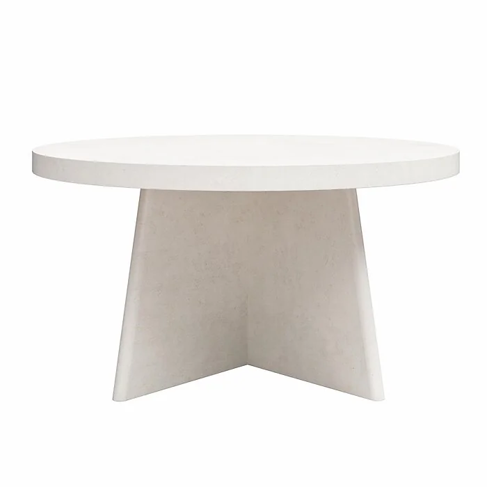 Dorel Liam Round Coffee Table Plaster view 4