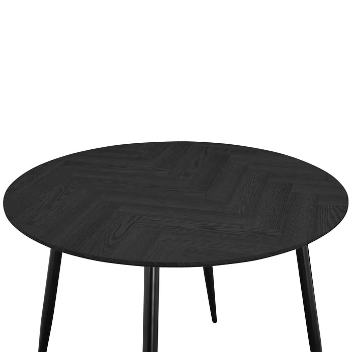 Dorel Monza Table Ø100 Fishbone GreyoakBlack view 3