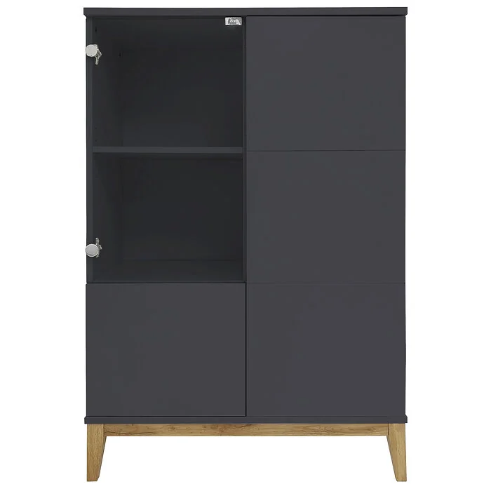 Dorel Pelle Highboard 1GD2WD GreyWotan Oak view 3