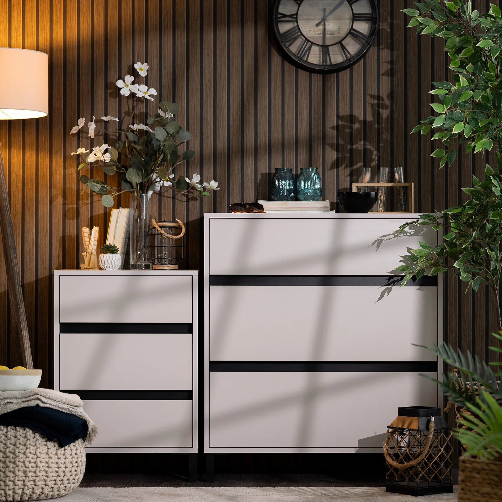 Dorel MARRON Cabinet 80 CashmereBlack view 2