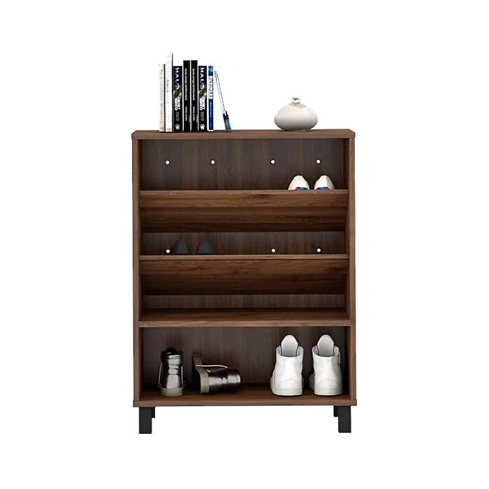 Kidsaw walnut effect 2 door shoe storage cabinet