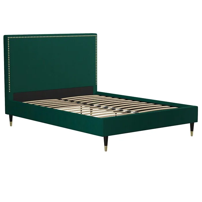 Dorel Audrey Bed Green Velvet Double