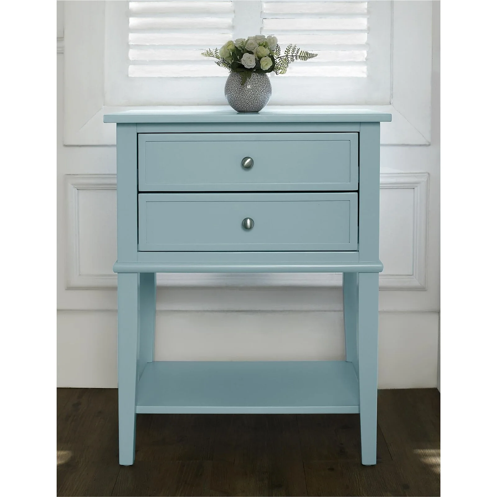 Dorel Franklin Accent Table 2Drawer Blue