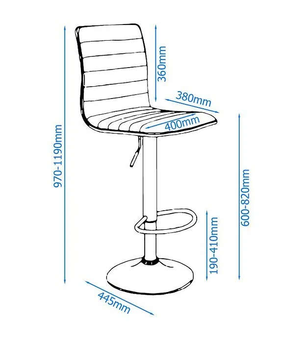 Dorel Colby Bar Stool Grey