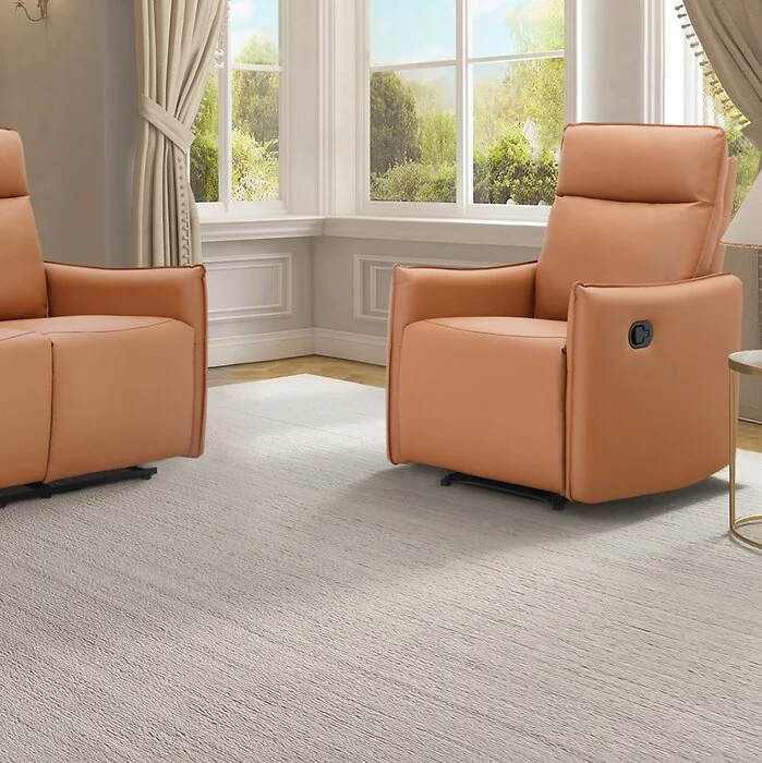 Dorel Lugo Recliner with Manuel Function Cognac PU view 2