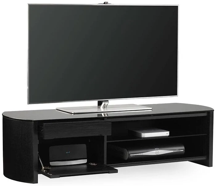 Dorel Finewoods TVcabinet in Black with 1 Drawer 1 Flap view 4