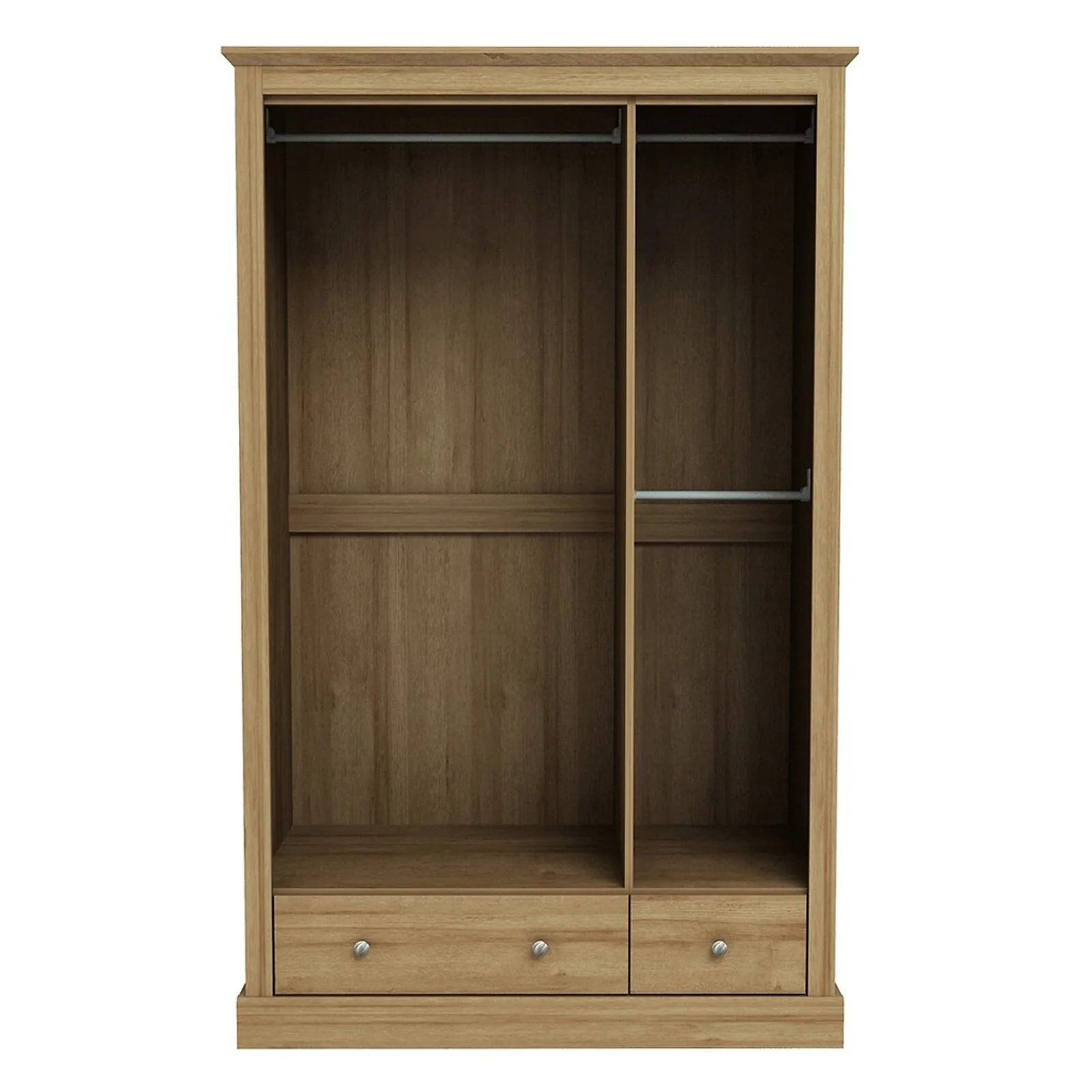 LPD Devon 3 Door 2 Drawer Oak Wardrobe view 2