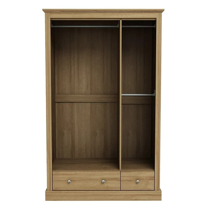 LPD Devon 3 Door 2 Drawer Oak Wardrobe view 2