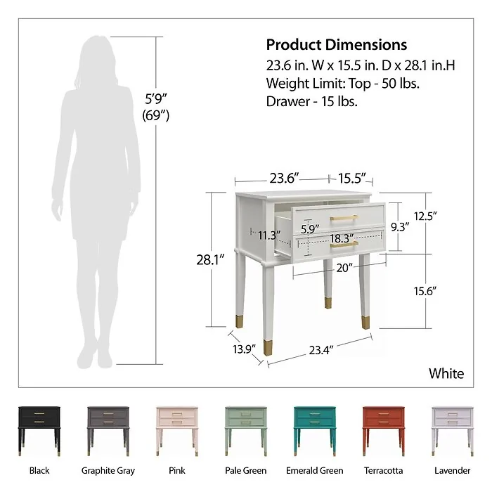 Dorel Westerleigh End Side Table view 3