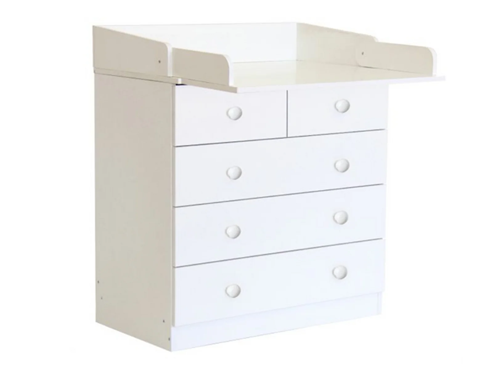 Kidsaw Kudl Kids 5 Drawer Changing Unit with Storage White – view 3