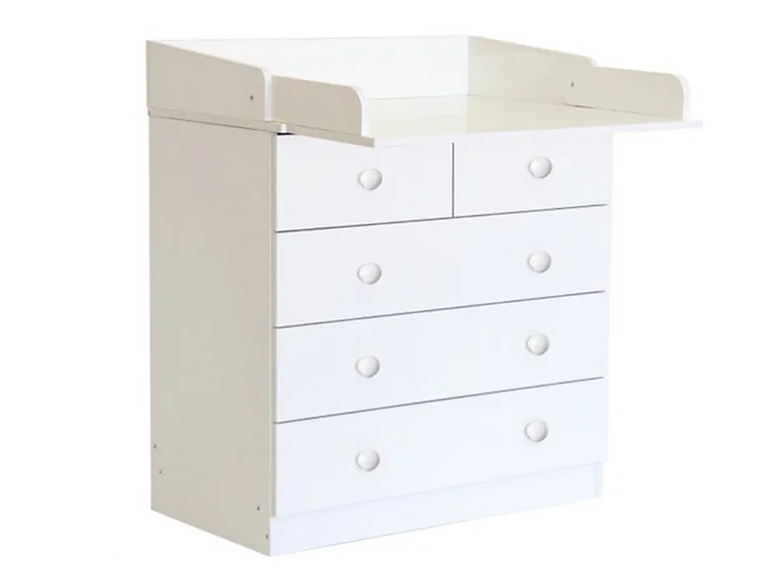 Kidsaw Kudl Kids 5 Drawer Changing Unit with Storage White – view 3