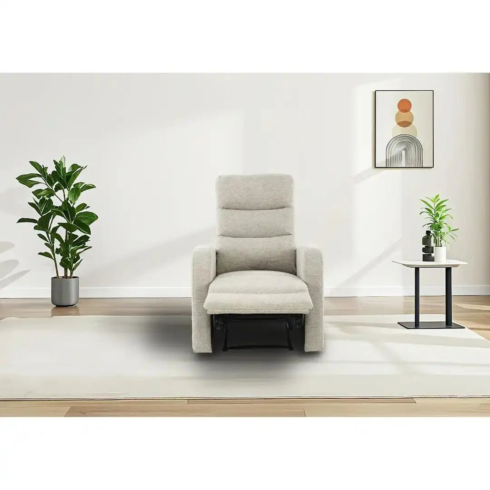 Dorel Rena Recliner with Manuel Function Natural Linen Look