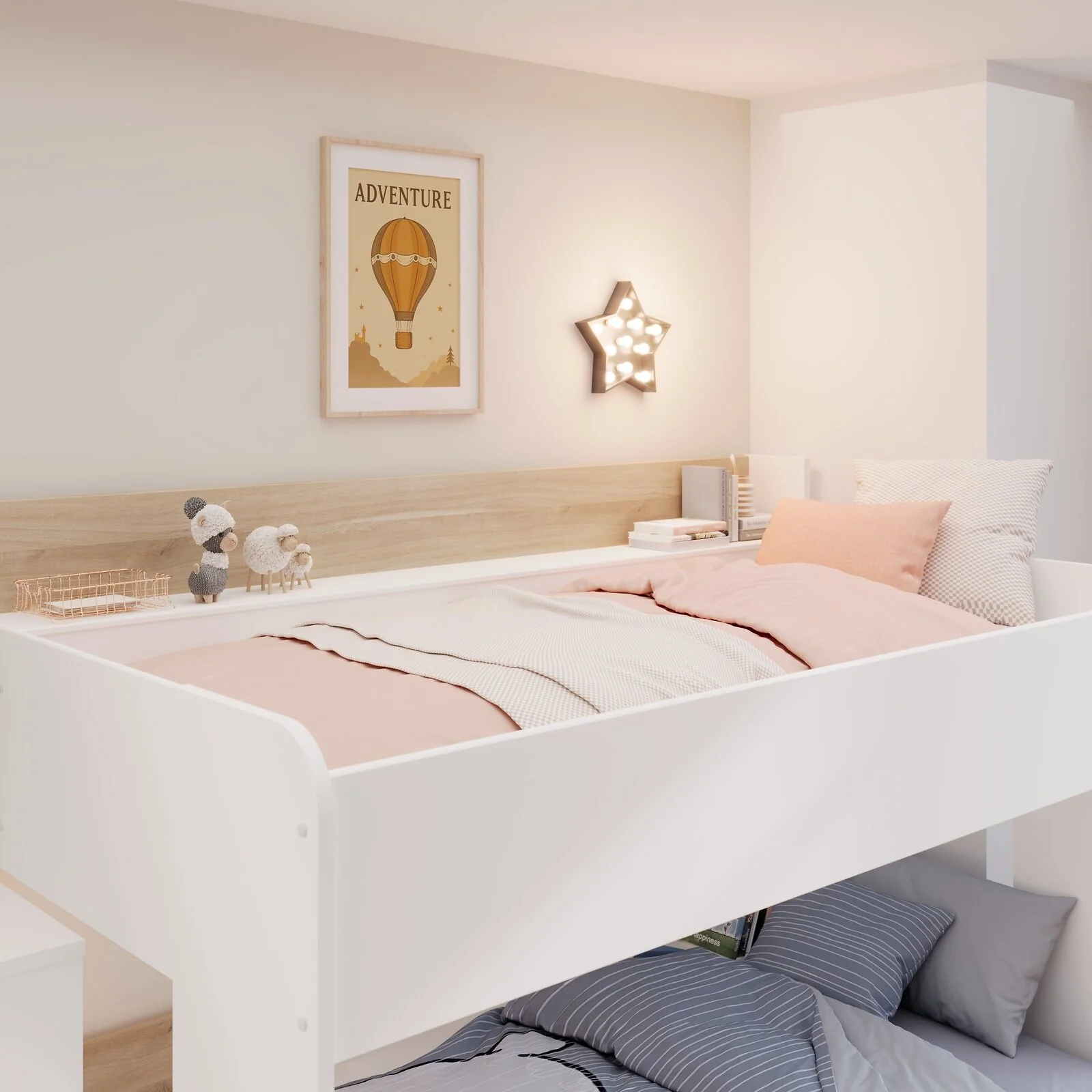 Kids Avenue Andrea Bunkbed White & Oak – view 4