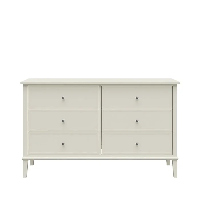 Dorel Franklin 6 Drawer Dresser Soft White