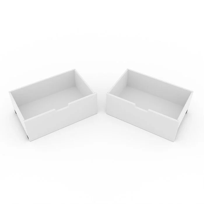 Kidsaw Kudl Flash white 2 drawer under bed storage