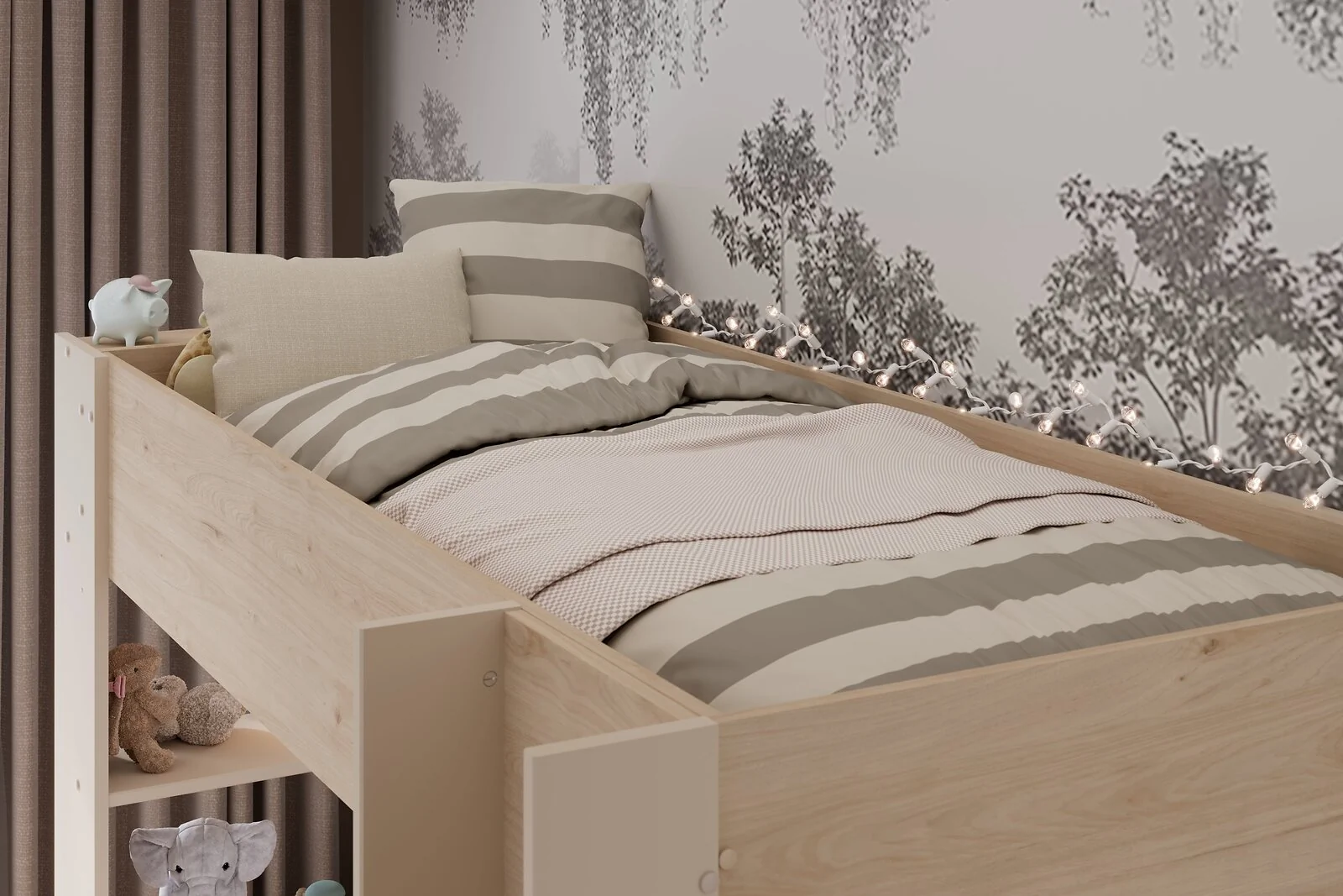 Kids Avenue Oasis Bunk Bed Oak & Cashmere – view 8