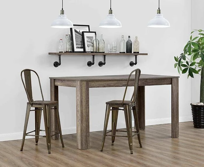 Dorel Luxor 24 Metal Counter Stool Set of 2 BRONZE view 2
