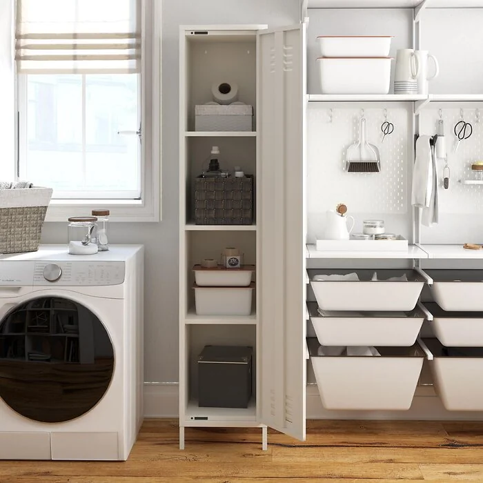 Dorel Mission District S Stor Cabinet SoftWhit Met view 6