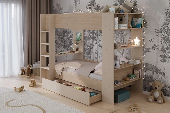 Kids Avenue Oasis Bunk Bed Oak & Cashmere – view 10