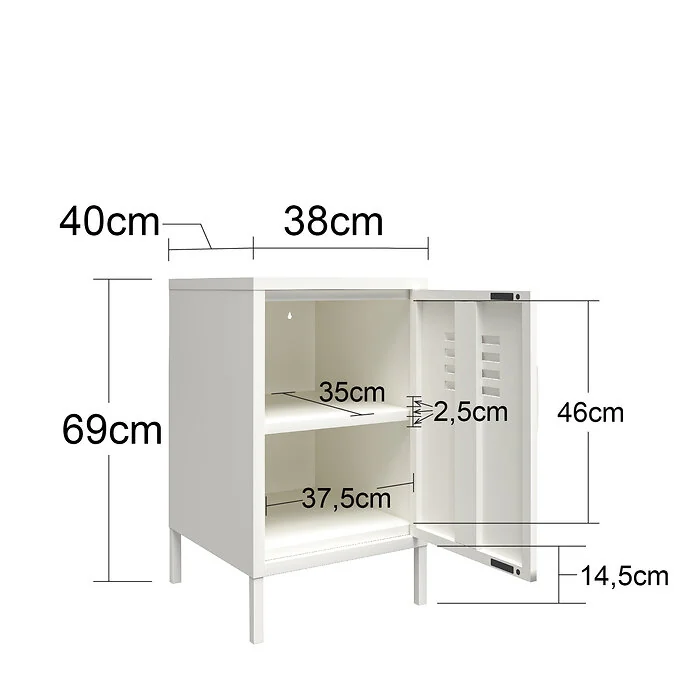 Dorel Mission District End Table Black Met view 2
